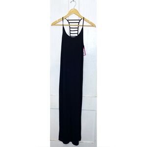 NWT : Xhilaration : size : S : black cutout spaghetti strap summer maxi dress